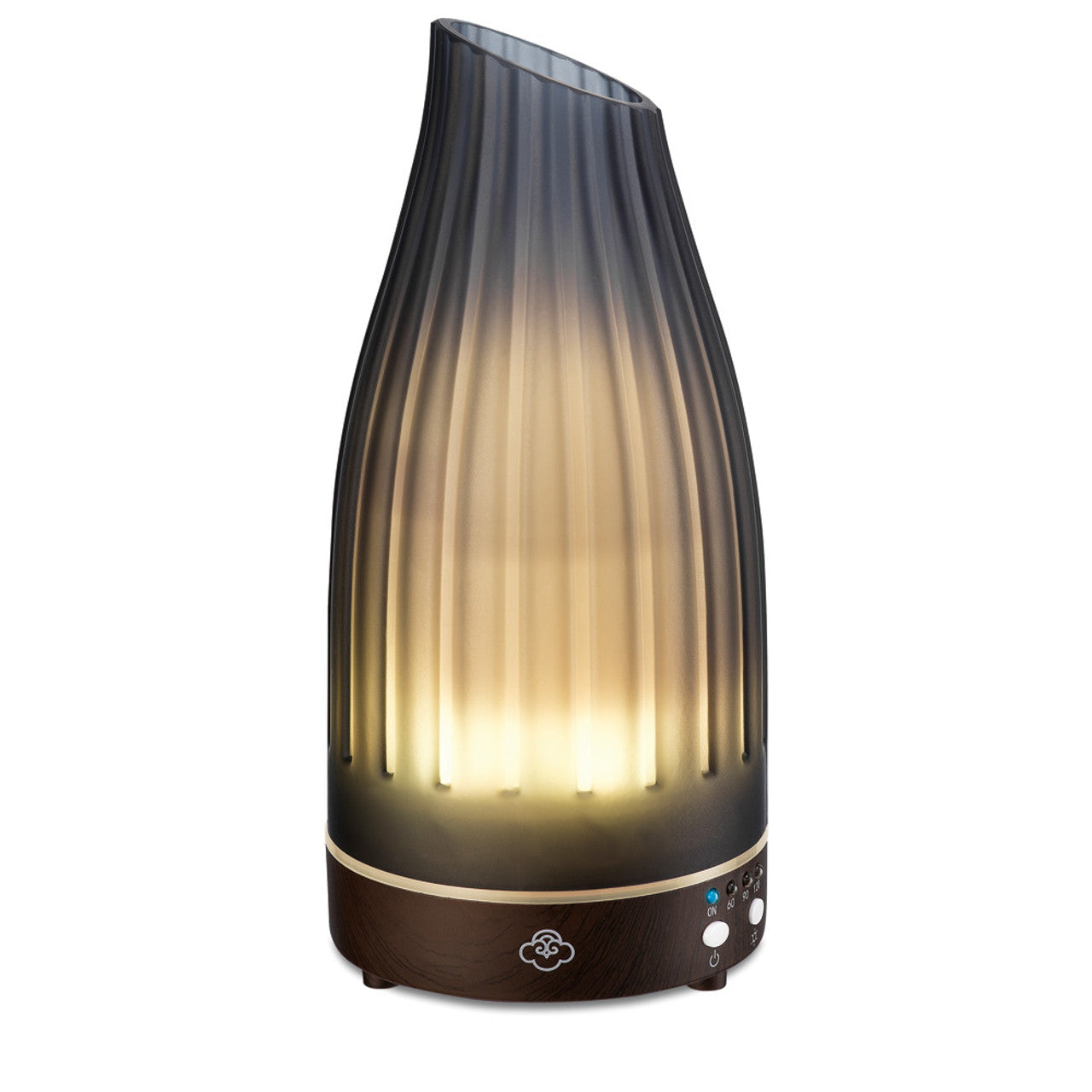 Twilight Grey Glas-Ultraschalldiffusor mit Timer und rotierendem LED-Licht Twilight Grey Glas-Ultraschalldiffusor mit Timer und rotierendem LED-Licht