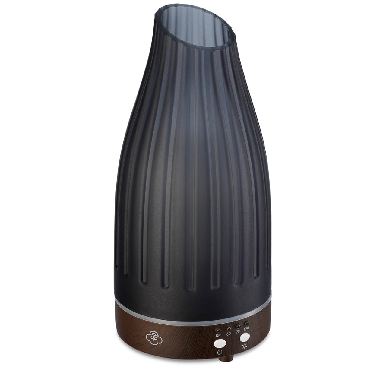 Twilight Grey Glas-Ultraschalldiffusor mit Timer und rotierendem LED-Licht Twilight Grey Glas-Ultraschalldiffusor mit Timer und rotierendem LED-Licht