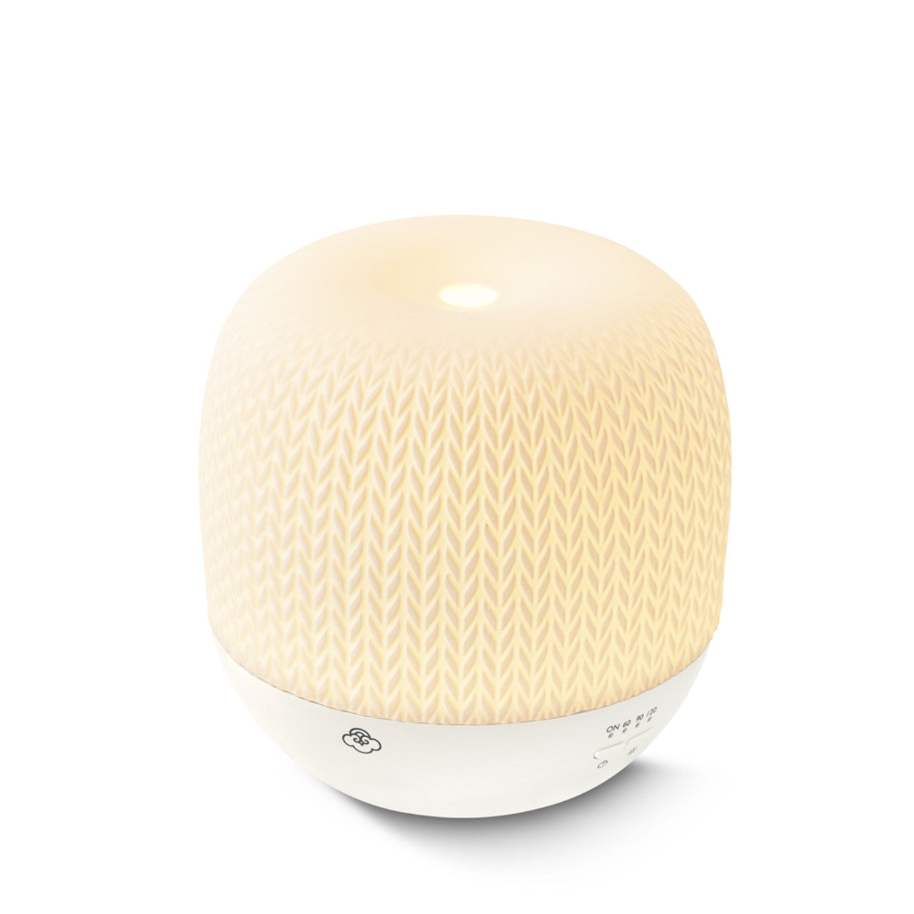 Knit Ceramic Ultrasonic Diffuser with Timer, Switch and LED Knit Ceramic Ultrasonic Diffuser with Timer, Switch and LED