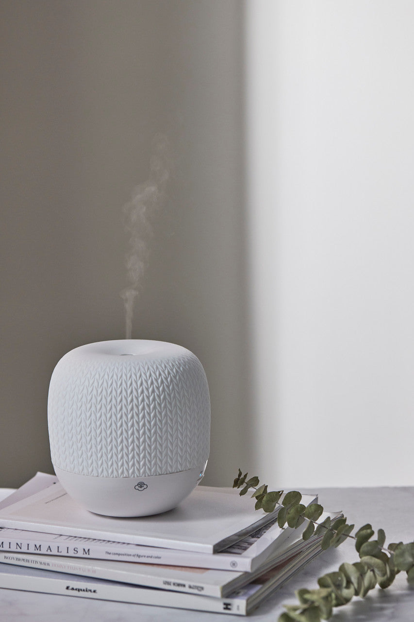 Knit Ceramic Ultrasonic Diffuser with Timer, Switch and LED Knit Ceramic Ultrasonic Diffuser with Timer, Switch and LED