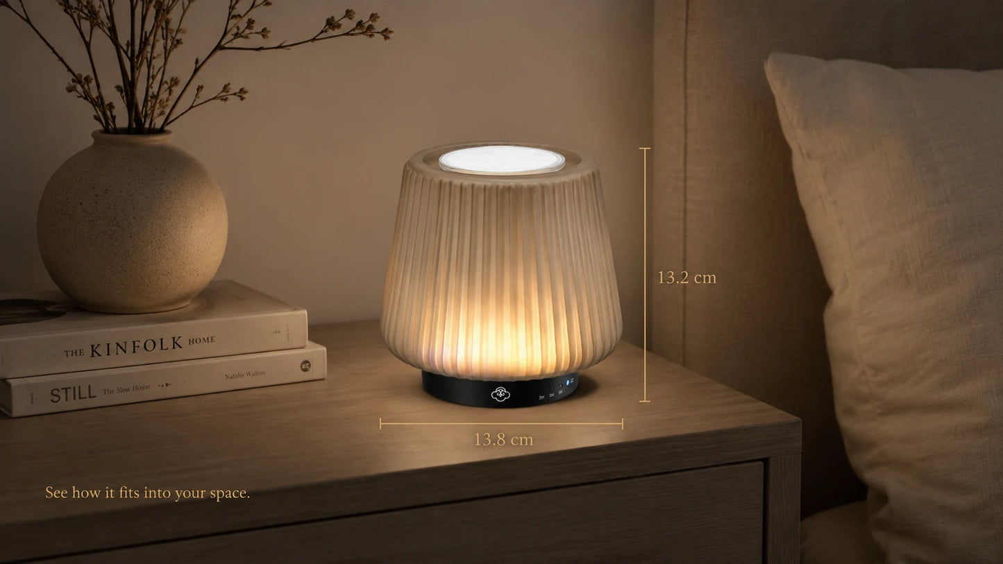 FLOW Glas-USB-Duftwachswärmer mit LED und Timer – rauch- und rußfrei FLOW Glas-USB-Duftwachswärmer mit LED und Timer – rauch- und rußfrei