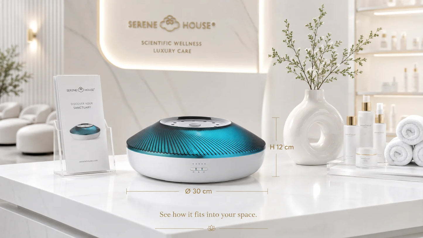 Ori Serene House dyfuzor ultradźwiękowy o zwiększonej pojemności zbiornika (850 ml) i podwójnej atomizacji, dzięki intensywniejszej emisji chłodnej mgiełki oraz długiemu czasowi pracy może realnie wpływać na lokalny mikroklimat powietrza, choć formalnie nie jest klasyfikowany jako nawilżacz.