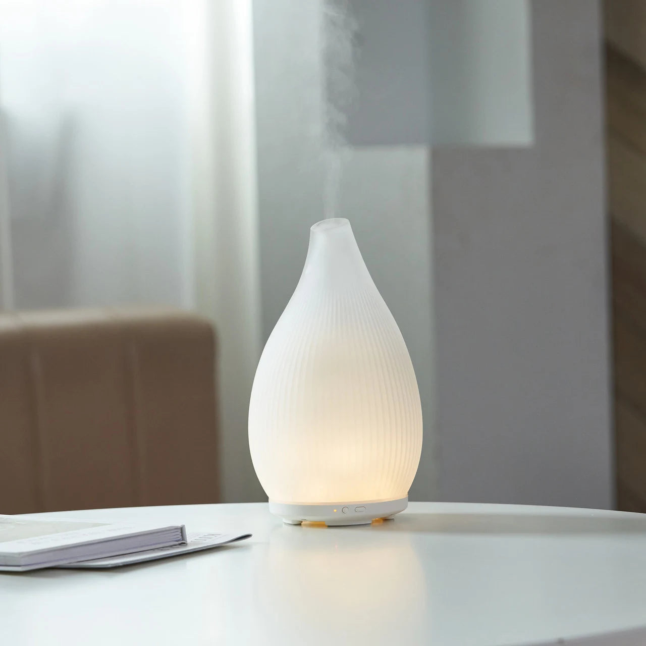 Bud Glass Ultrasonic Diffuser with LED and Auto Shut-Off