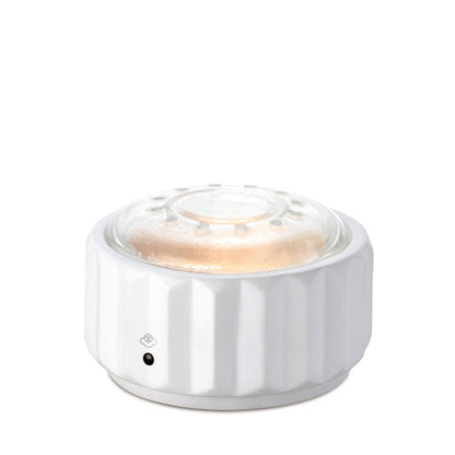 Axis White – Aromadiffusor aus Porzellan und Glas mit Musik, Fernbedienung und Bluetooth