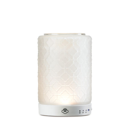 Lace Szklany Podgrzewacz wosku zapachowego USB z timerem i funkcją przypomnienia