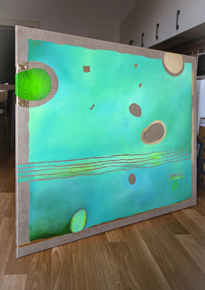 Gardens of Well-Being – Cosmic Caffeine/#2 – Modern abstract paintings for the living room