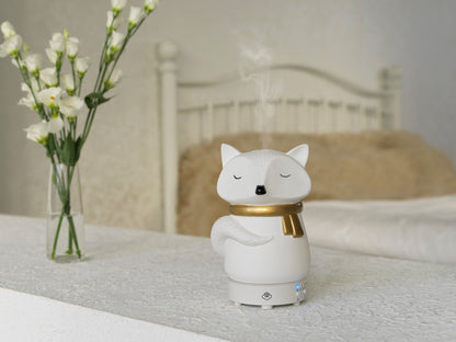 Snow Fox nowoczesny ceramiczny dyfuzor zapachowy i nawilżacz powietrza LED