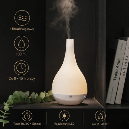 Comet Glass Ultraschall-Diffusor mit Timer, Ein-/Ausschalter und LED