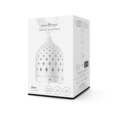 Stars Ceramic Ultrasonic Diffuser with Timer, Auto Shut-Off and LED