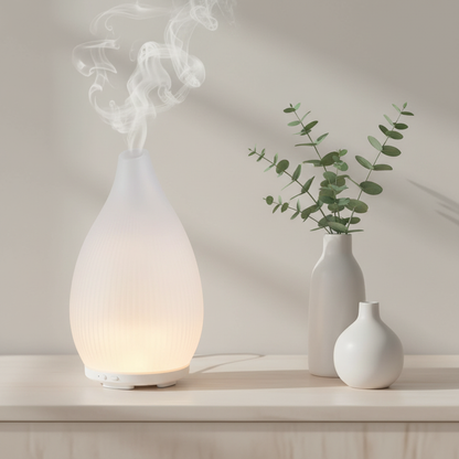 Bud Glass Ultrasonic Diffuser with LED and Auto Shut-Off