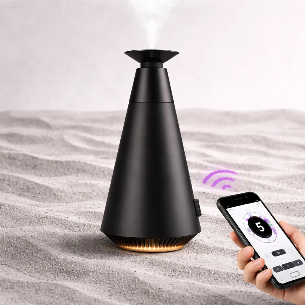 Lighthouse – a wireless smart aroma diffuser with battery, Bluetooth and LED lighting