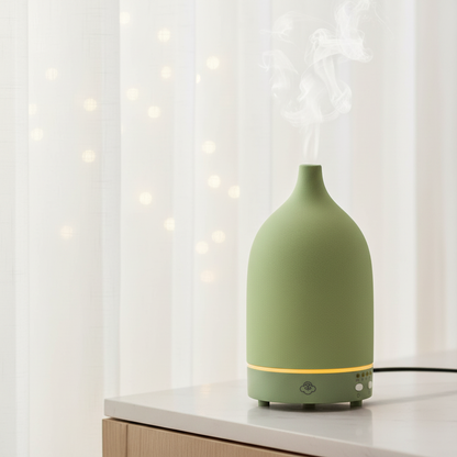Vapor Green Keramik-Ultraschalldiffusor mit Timer, Ein-/Ausschalter und LED