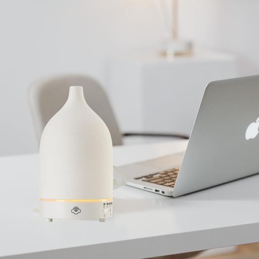 Vapor White ceramiczny dyfuzor ultradźwiękowy z timerem, wyłącznikiem i LED