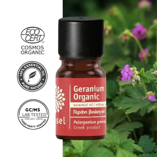 Olejek eteryczny Geranium Różane (Pelargonium graveolens) organiczny