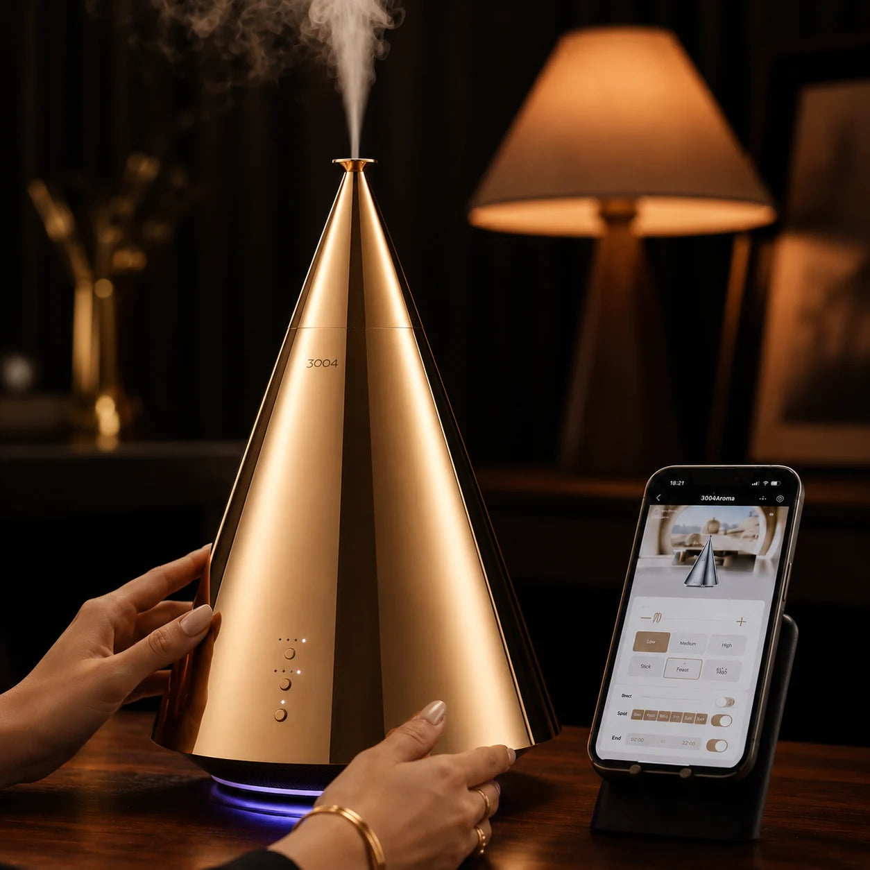 Kairo Luxe Cordless Scent Diffuser – Essential Oil Nebulizer with App Control