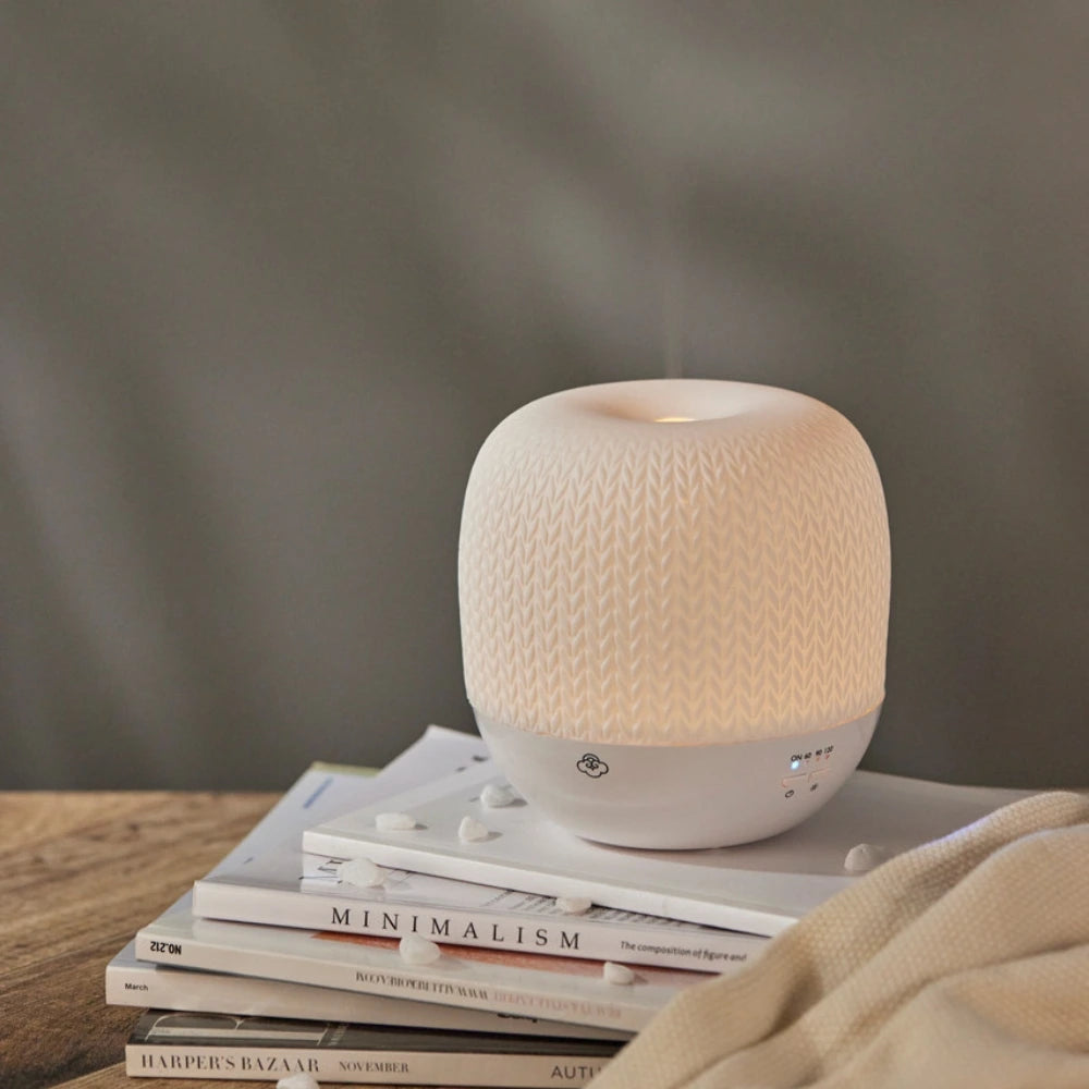 Knit ceramiczny dyfuzor ultradźwiękowy z timerem, wyłącznikiem i LED