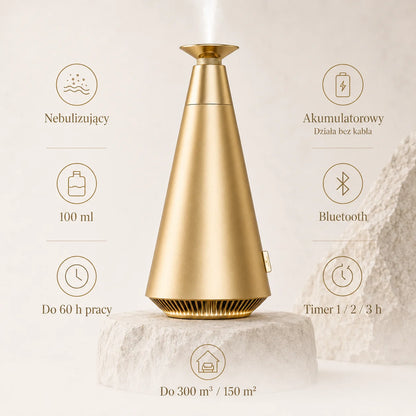 Nebulizator do olejków eterycznych bezprzewodowy Lighthouse – Bluetooth i oświetleniem LED