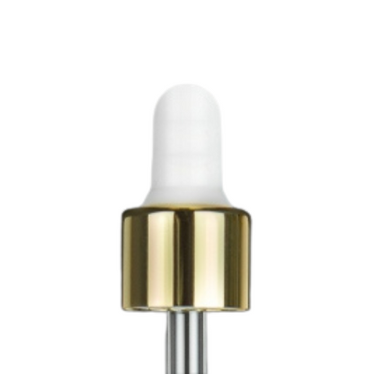 Kwadratowa butelka szklana z pipetą 20ml – brązowa