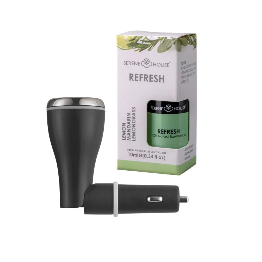 Knight Black Prestiż - dyfuzor samochodowy na olejki eteryczne USB