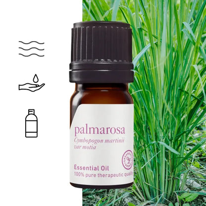 Ätherisches Palmarosaöl (Cymbopogon martinii var. motia) – therapeutische Qualität