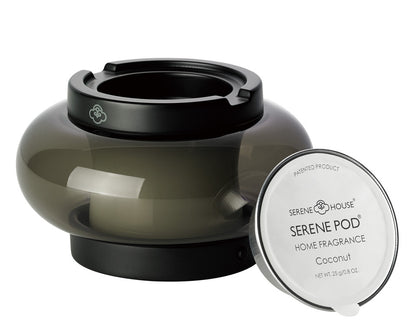 Arc Grey Glass Scented Wax Warmer for Refills – USB, LED, Smoke and Soot Free