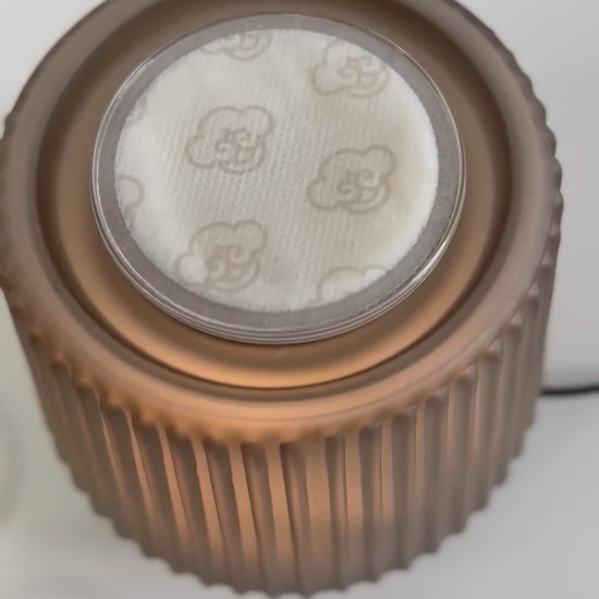 FLOW Glas-USB-Duftwachswärmer mit LED und Timer – rauch- und rußfrei