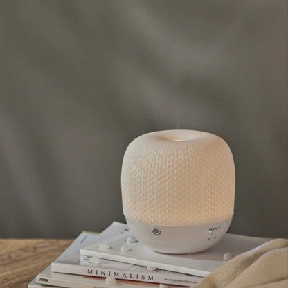 Ultraschall-Diffusor aus gestrickter Keramik mit Timer, Schalter und LED