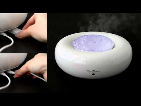 Donut II – Luxuriöser Aromadiffusor aus Glas und Porzellan mit Lautsprecher, Musik, LED und Fernbedienung