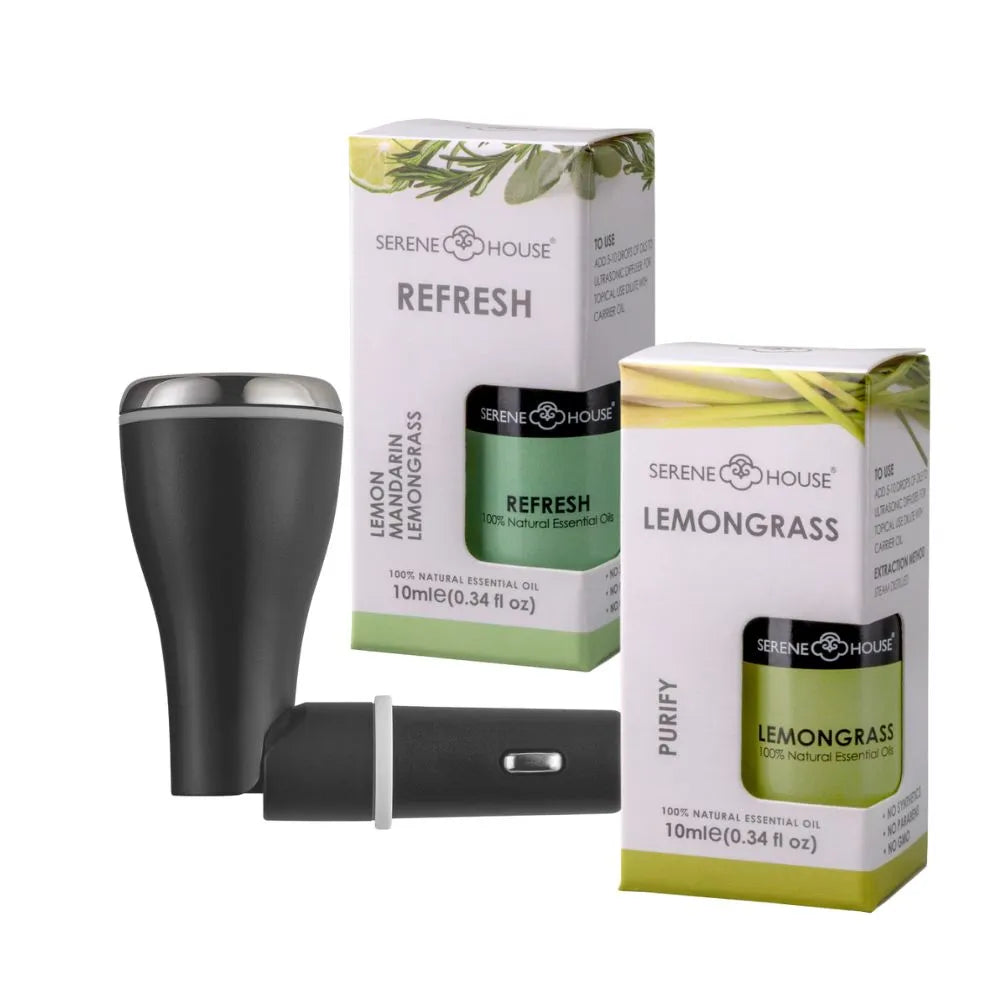 Knight Black Prestiż - dyfuzor samochodowy na olejki eteryczne USB